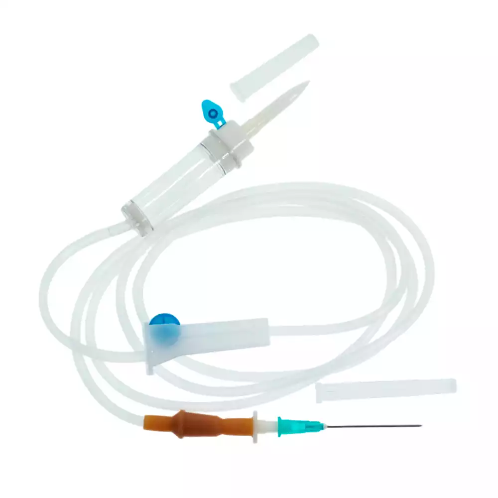 Система инфузионная BENOVY с инъекционной иглой 21G (0,8х38мм) и пластиковым шипом, стерильная, одноразовая, длина 150 см