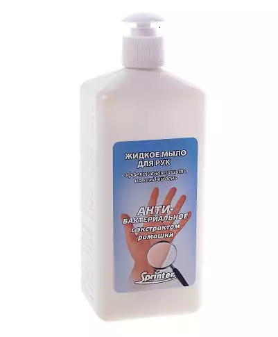 Мыло жидкое Спринтер АНТИбактериальное 1л.(насос- дозатор)